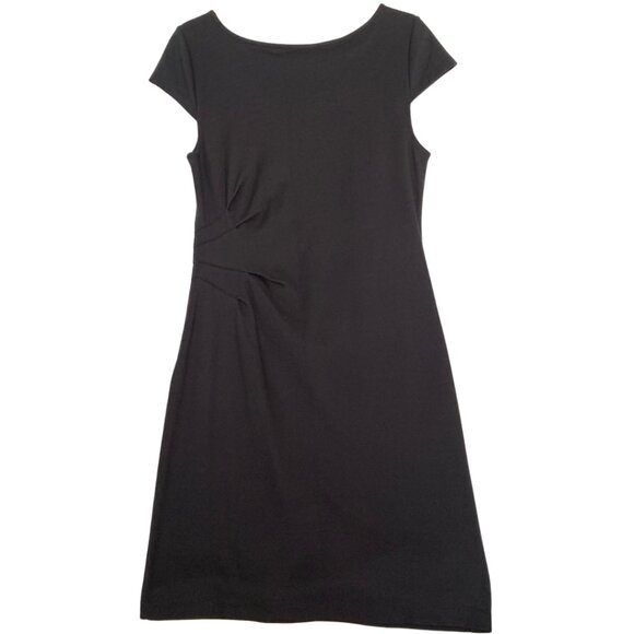 NWT Ann Taylor Black Sheath Dress Unique Neckline, Elegant Fit | Size 6 - Picture 6 of 12
